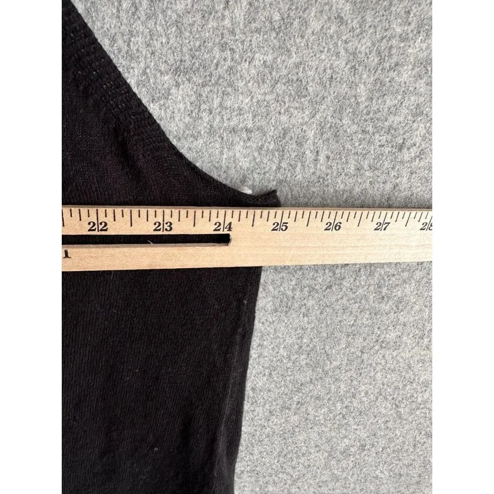 J. Jill 4X Tank Top Womens Black Cream Double Layer Sleeveless Linen Rayon Shirt - Picture 3 of 8